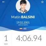 بالسینی در ۴۰۰متر آزاد به آب زد متین بالسینی در نخستین روز مسابقات قهرمانی شنا جوانان جهان در شهر بوداپست مجارستان در ماده ۴۰۰متر آزاد به رقابت با حریفان خود پرداخت.