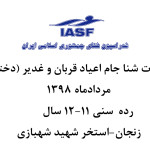 نتایج مسابقات شنا مسافت کوتاه دختران زنجان مسابقات شنا مسافت کوتاه دختران رده سنی ۱۱-۱۲ سال جام بزرگداشت اعیاد قربان و غدیر به میزبانی هیات شنا استان زنجان برگزار شد.
