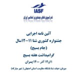 جشنواره شنای پسران در رده سنی 11  و 12 سال (متولدین 1389و1388)  به مناسبت گرامیداشت هفته بسیج به میزبانی هیات شنا استان اصفهان در شهرمبارکه برگزار می‌شود.