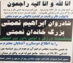 فدراسیون شنا، شیرجه و واترپلو با صدور پیامی درگذشت ابراهیم نعمتی از زحمت کشان عرصه ورزش کشور را تسلیت گفت.