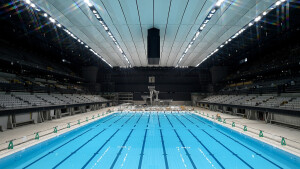 افتتاح سالن اصلی رقابت‌‎های شنای المپیک توکیو